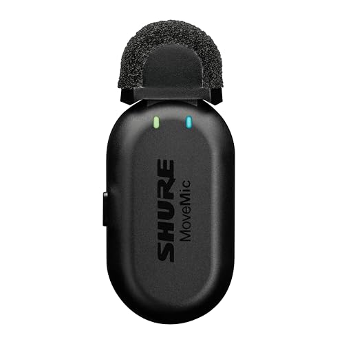 Shure MoveMic Two Kit, Pro Wireless Lavalier Microphones with Camera Receiver for DSLR