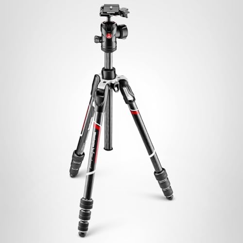 Manfrotto Befree Advanced Camera Tripod with Lever Closure, Portable and Compact Travel Tripod Kit with Ball Head, Aluminum Tripod for DSLR Reflex and Mirrorless Cameras, Camera Accessories