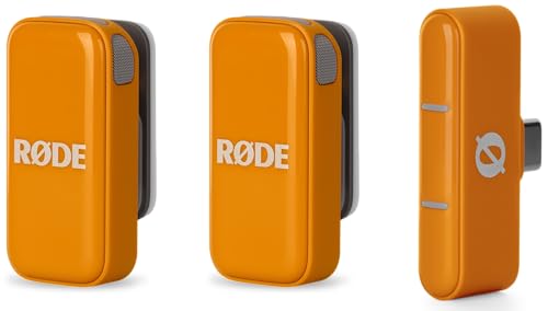 RØDE Wireless Micro - Compact Wireless Microphone Camera Kit, Two Mics with Camera Receiver, Smartphone Receiver, and Charge Case for Content Creation - USB-C, Black