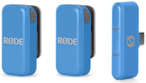 RØDE Wireless Micro - Compact Wireless Microphone Camera Kit, Two Mics with Camera Receiver, Smartphone Receiver, and Charge Case for Content Creation - USB-C, Black