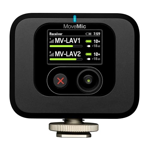 Shure MoveMic Two Kit, Pro Wireless Lavalier Microphones with Camera Receiver for DSLR