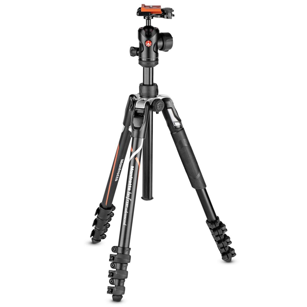 Manfrotto Befree Advanced Camera Tripod with Lever Closure, Portable and Compact Travel Tripod Kit with Ball Head, Aluminum Tripod for DSLR Reflex and Mirrorless Cameras, Camera Accessories