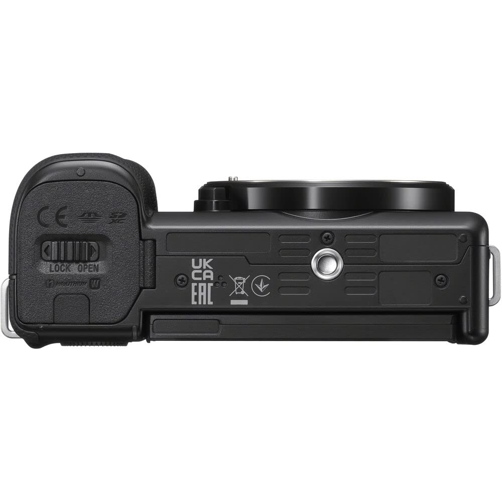 Sony ZV-E10 Mirrorless Camera Black with 16-50mm Power Zoom Lens (ILCZV-E10L) – 24.2 MP APS-C Sensor, 4K Video, Vari-Angle Screen w/ 64GB Memory Card, Bag, Card Reader and More