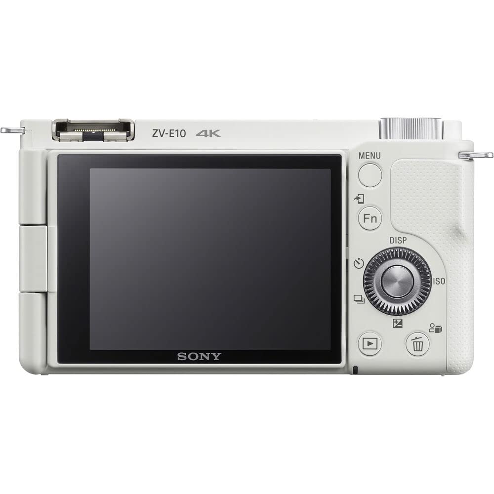 Sony ZV-E10 Mirrorless Camera Black with 16-50mm Power Zoom Lens (ILCZV-E10L) – 24.2 MP APS-C Sensor, 4K Video, Vari-Angle Screen w/ 64GB Memory Card, Bag, Card Reader and More