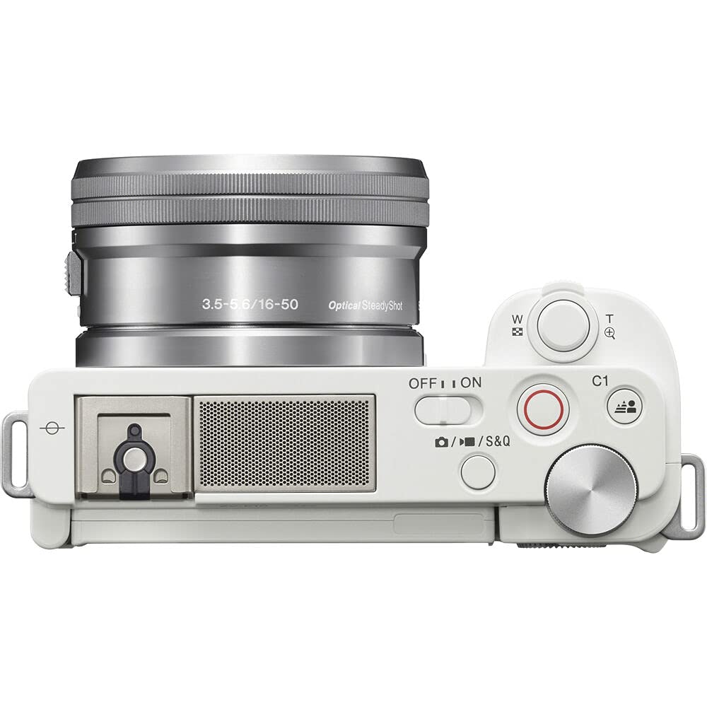 Sony ZV-E10 Mirrorless Camera Black with 16-50mm Power Zoom Lens (ILCZV-E10L) – 24.2 MP APS-C Sensor, 4K Video, Vari-Angle Screen w/ 64GB Memory Card, Bag, Card Reader and More