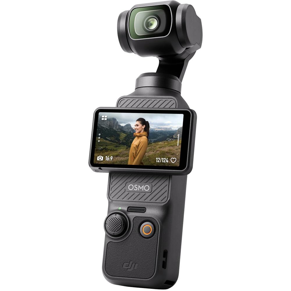 DJI Osmo Pocket 3 Creator Combo, 1'' CMOS, 4K Resolution/120fps Vlog Camera, 3-Axis Stabilization, Face/Object Tracking, Mic Included for Clear Sound, Digital Camera for YouTube