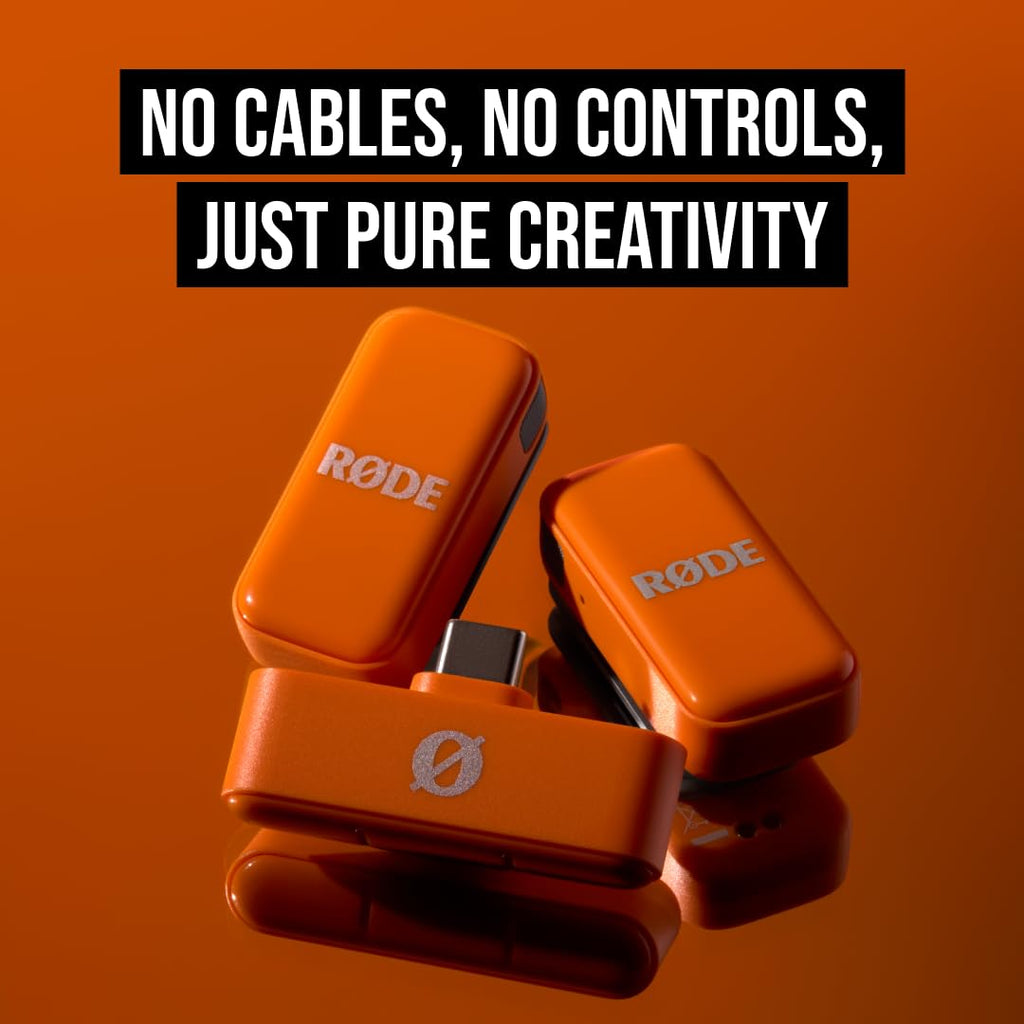 RØDE Wireless Micro - Compact Wireless Microphone Camera Kit, Two Mics with Camera Receiver, Smartphone Receiver, and Charge Case for Content Creation - USB-C, Black