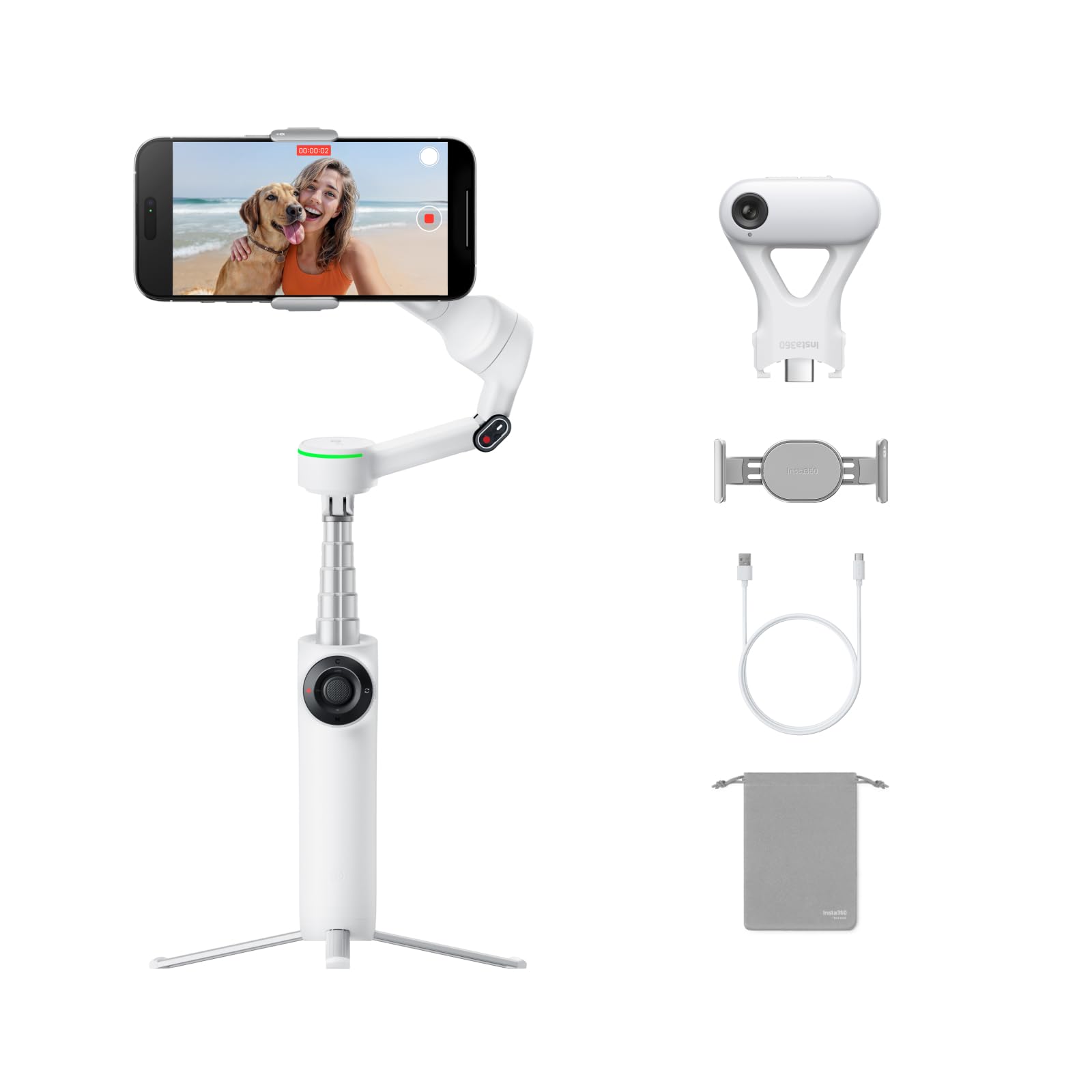 Insta360 Flow 2 Pro AI Tracker Bundle Grey