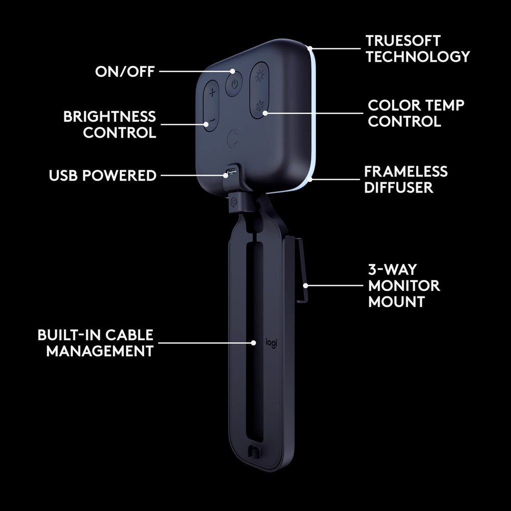 Logitech for Creators Litra Glow Premium LED Streaming Light with TrueSoft