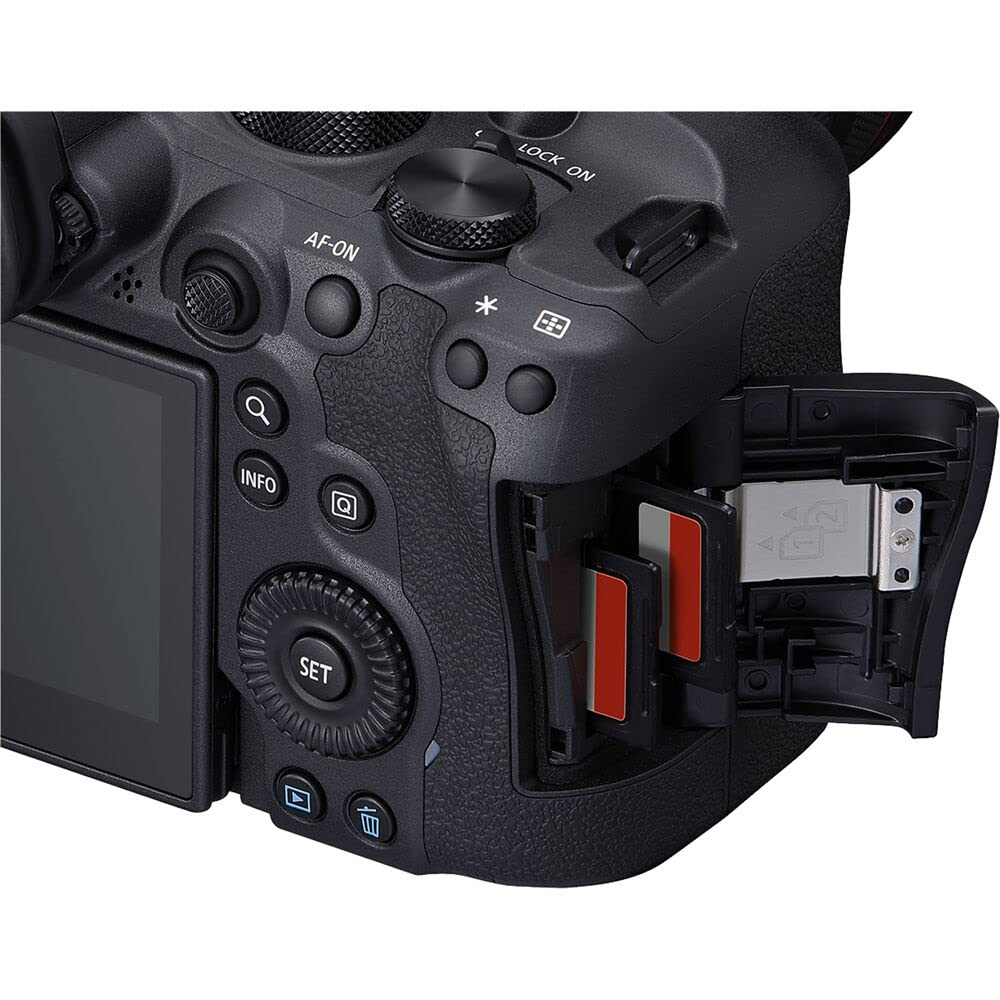 Canon EOS R6 Mark II Mirrorless Camera Body Only (5666C002) 24.2MP Full-Frame CMOS Sensor, 4K 60p Video, Dual Pixel CMOS AF II | Fast Continuous Shooting with Shoulder Bag and 64GB Memory Card