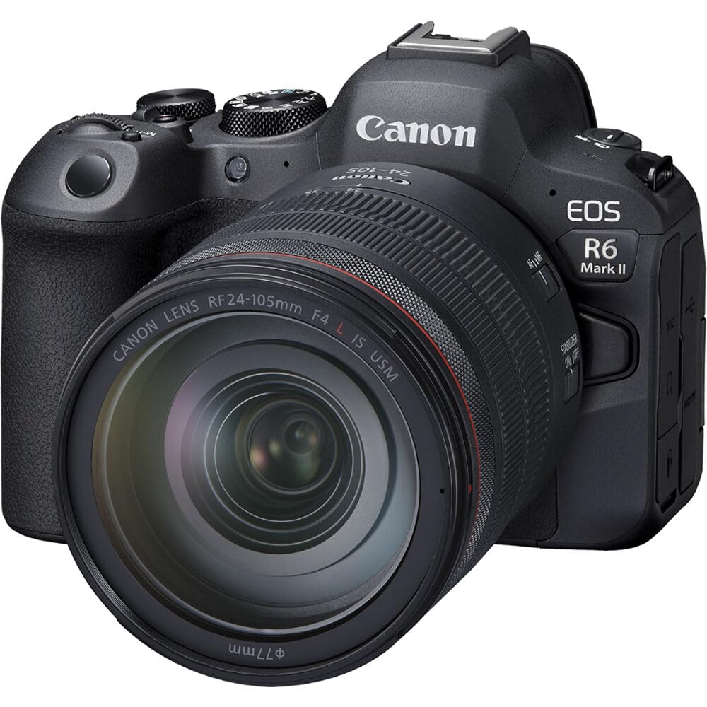 Canon EOS R6 Mark II Mirrorless Camera Body Only (5666C002) 24.2MP Full-Frame CMOS Sensor, 4K 60p Video, Dual Pixel CMOS AF II | Fast Continuous Shooting with Shoulder Bag and 64GB Memory Card