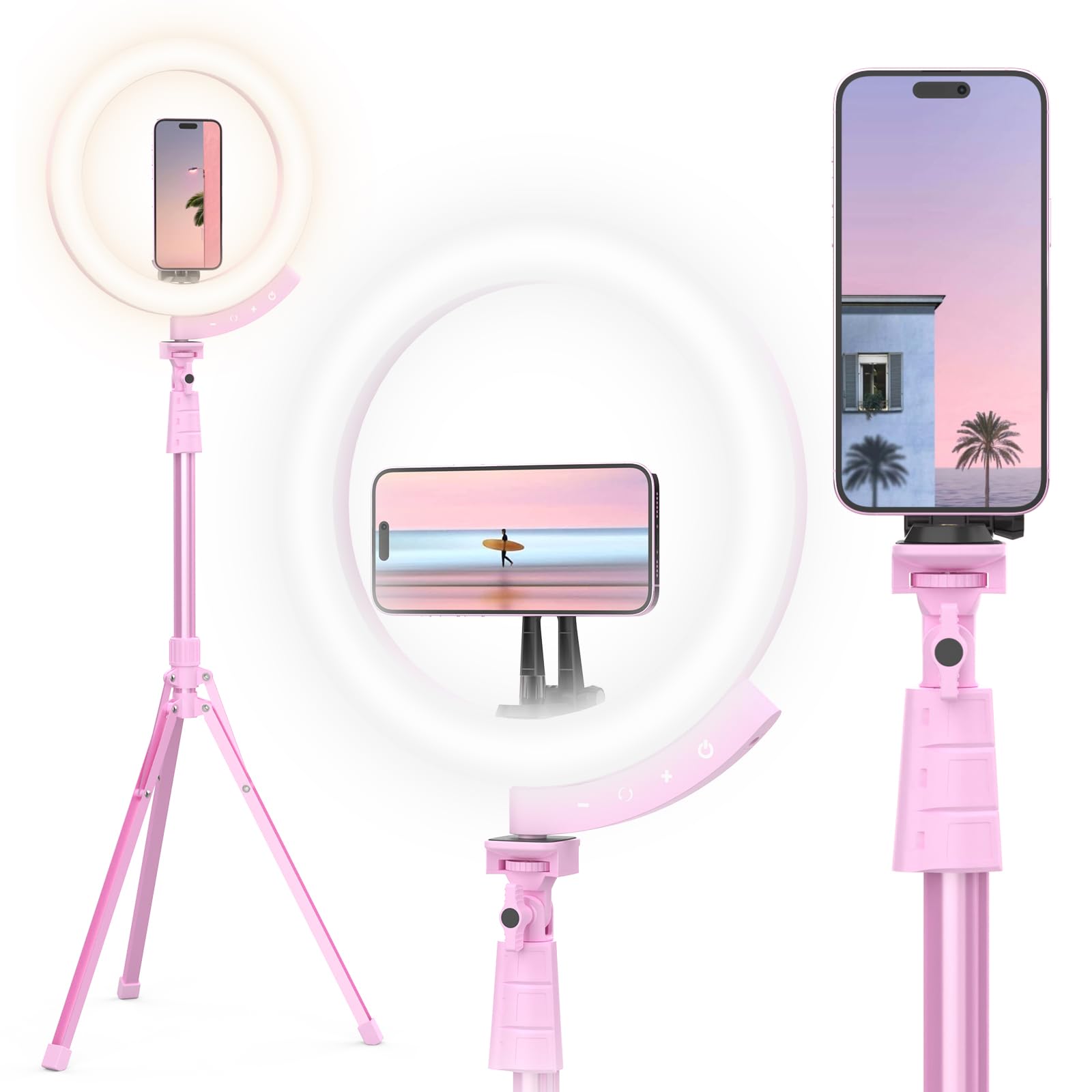 UBeesize 12'' LED Ring Light with 62'' Tripod Stand