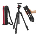 Manfrotto Befree Advanced Camera Tripod with Lever Closure, Portable and Compact Travel Tripod Kit with Ball Head, Aluminum Tripod for DSLR Reflex and Mirrorless Cameras, Camera Accessories