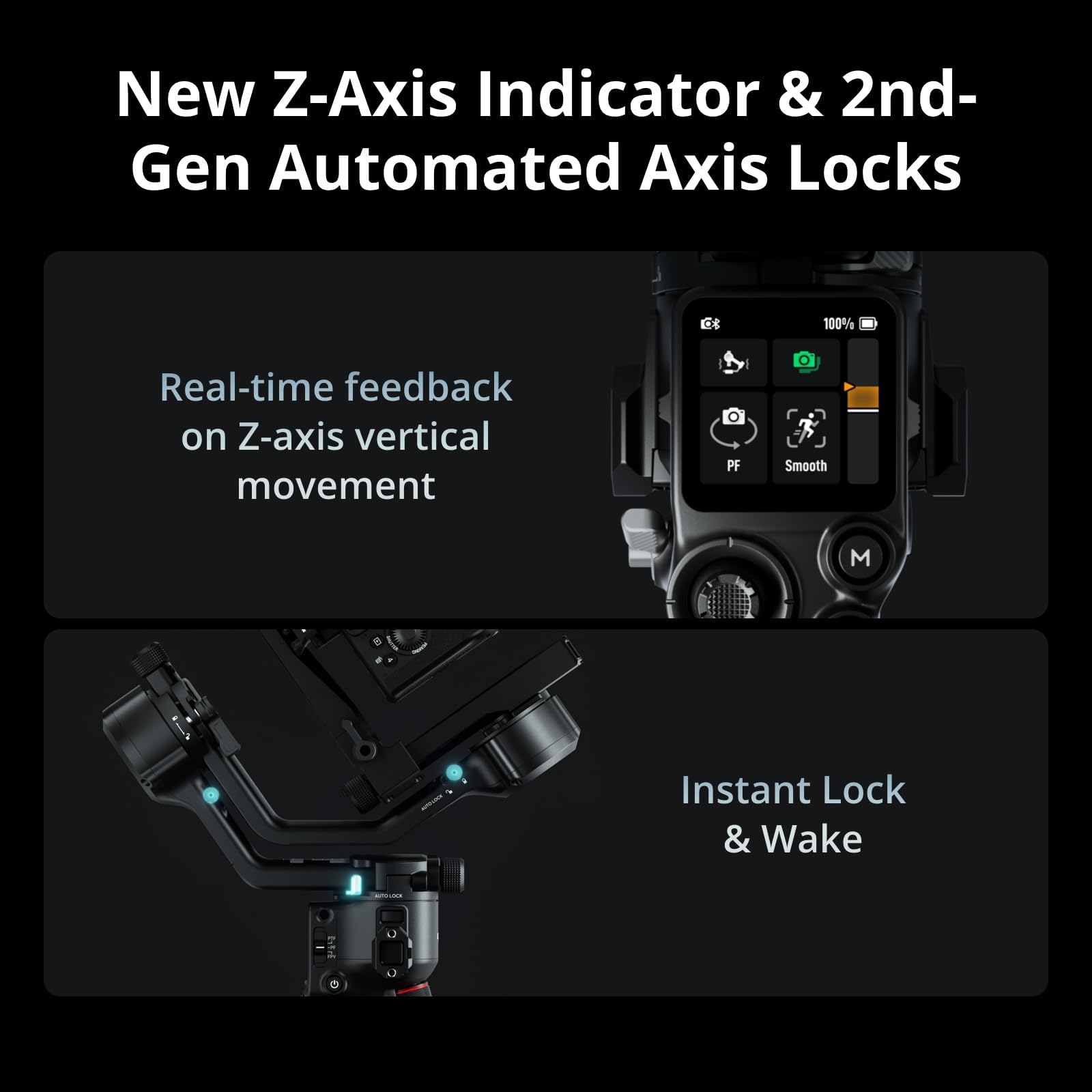 DJI RS 4, 3-Axis Gimbal Stabilizer for DSLR and Mirrorless Cameras Canon/Sony/Panasonic/Nikon/Fujifilm, 2nd-Gen Native Vertical Shooting, 2-Mode Switch Joystick, Teflon Axis Arms, Camera Gimbal