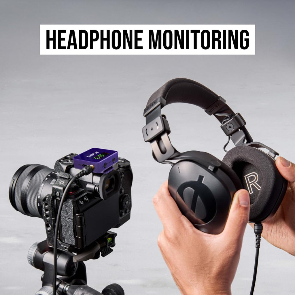 RØDE Wireless GO II Ultra-compact Dual-channel Wireless Microphone System with Built-in Microphones, On-board Recording and 200m Range for Filmmaking, Interviews and Content Creation