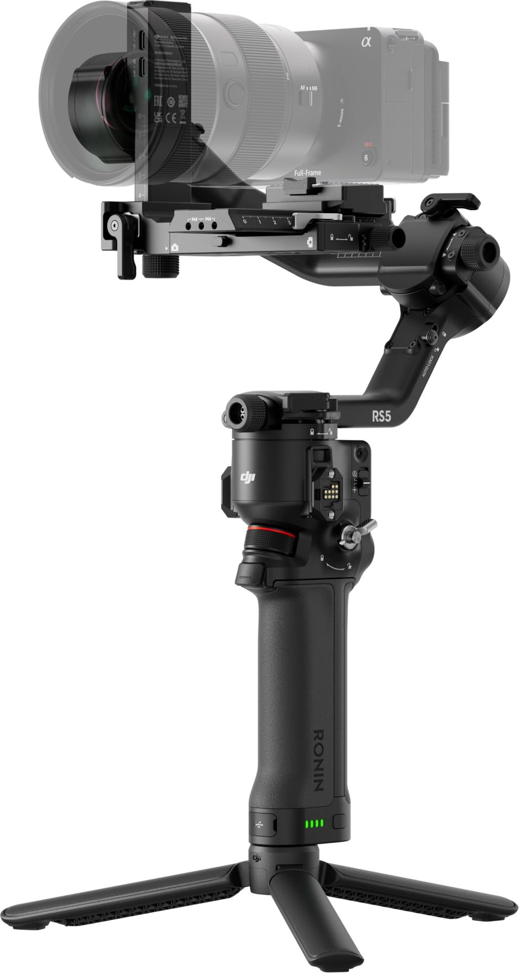 DJI RS 4, 3-Axis Gimbal Stabilizer for DSLR and Mirrorless Cameras Canon/Sony/Panasonic/Nikon/Fujifilm, 2nd-Gen Native Vertical Shooting, 2-Mode Switch Joystick, Teflon Axis Arms, Camera Gimbal