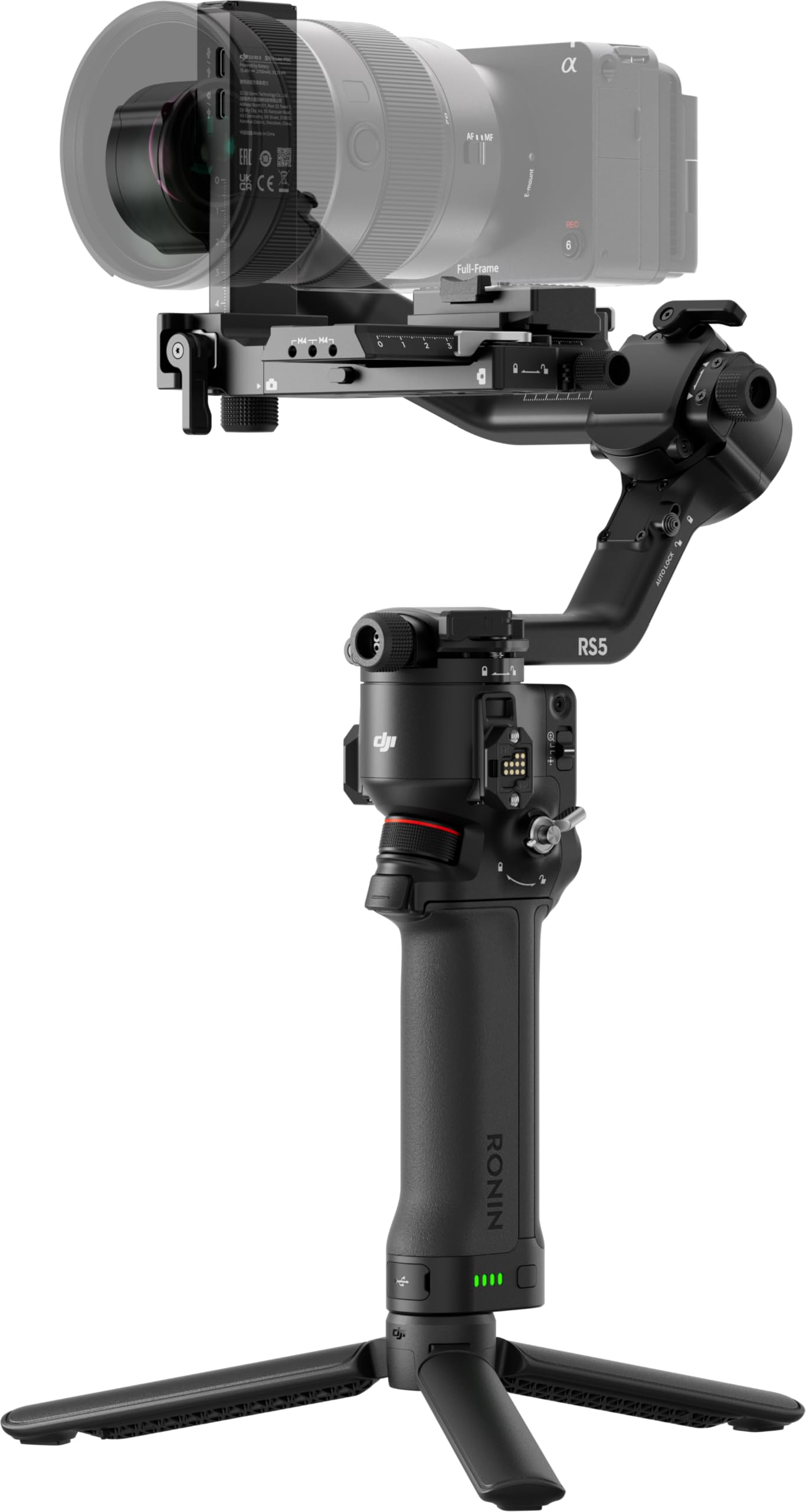 DJI RS 4, 3-Axis Gimbal Stabilizer for DSLR and Mirrorless Cameras Canon/Sony/Panasonic/Nikon/Fujifilm, 2nd-Gen Native Vertical Shooting, 2-Mode Switch Joystick, Teflon Axis Arms, Camera Gimbal