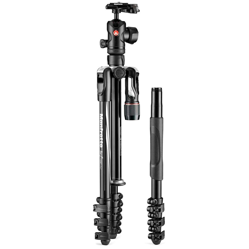 Manfrotto Befree Advanced Camera Tripod with Lever Closure, Portable and Compact Travel Tripod Kit with Ball Head, Aluminum Tripod for DSLR Reflex and Mirrorless Cameras, Camera Accessories