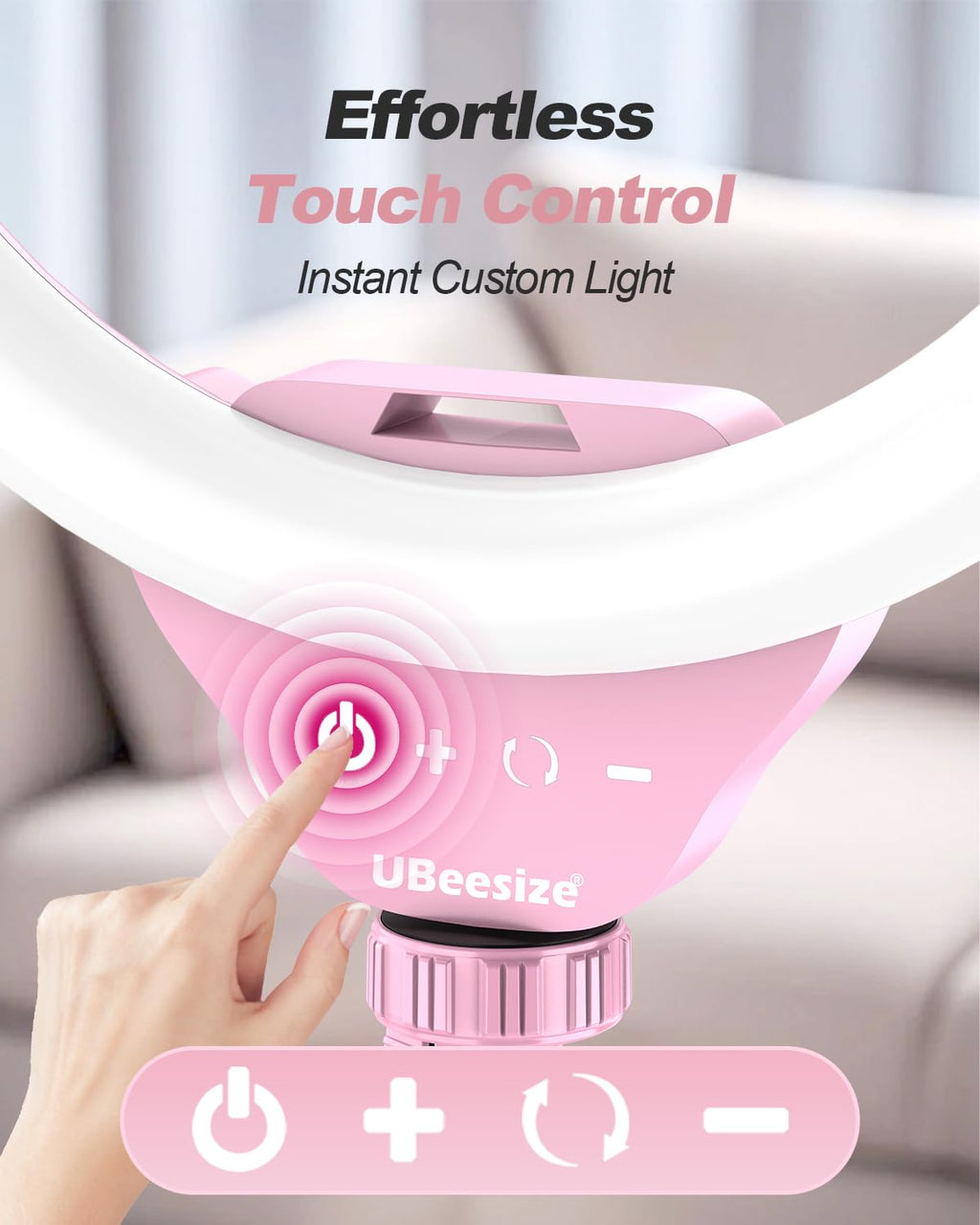 UBeesize 12'' LED Ring Light with 62'' Tripod Stand