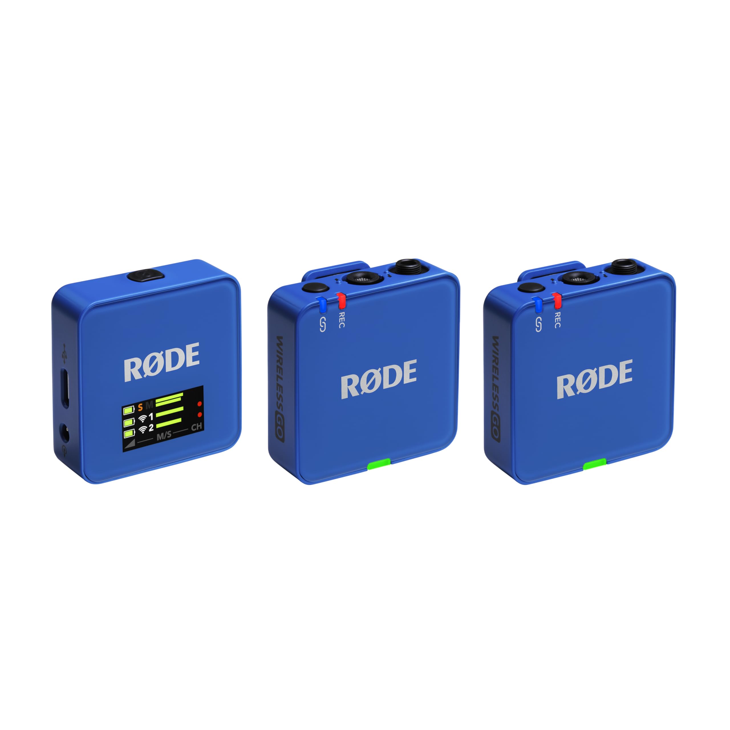RØDE Wireless GO II Ultra-compact Dual-channel Wireless Microphone System with Built-in Microphones, On-board Recording and 200m Range for Filmmaking, Interviews and Content Creation
