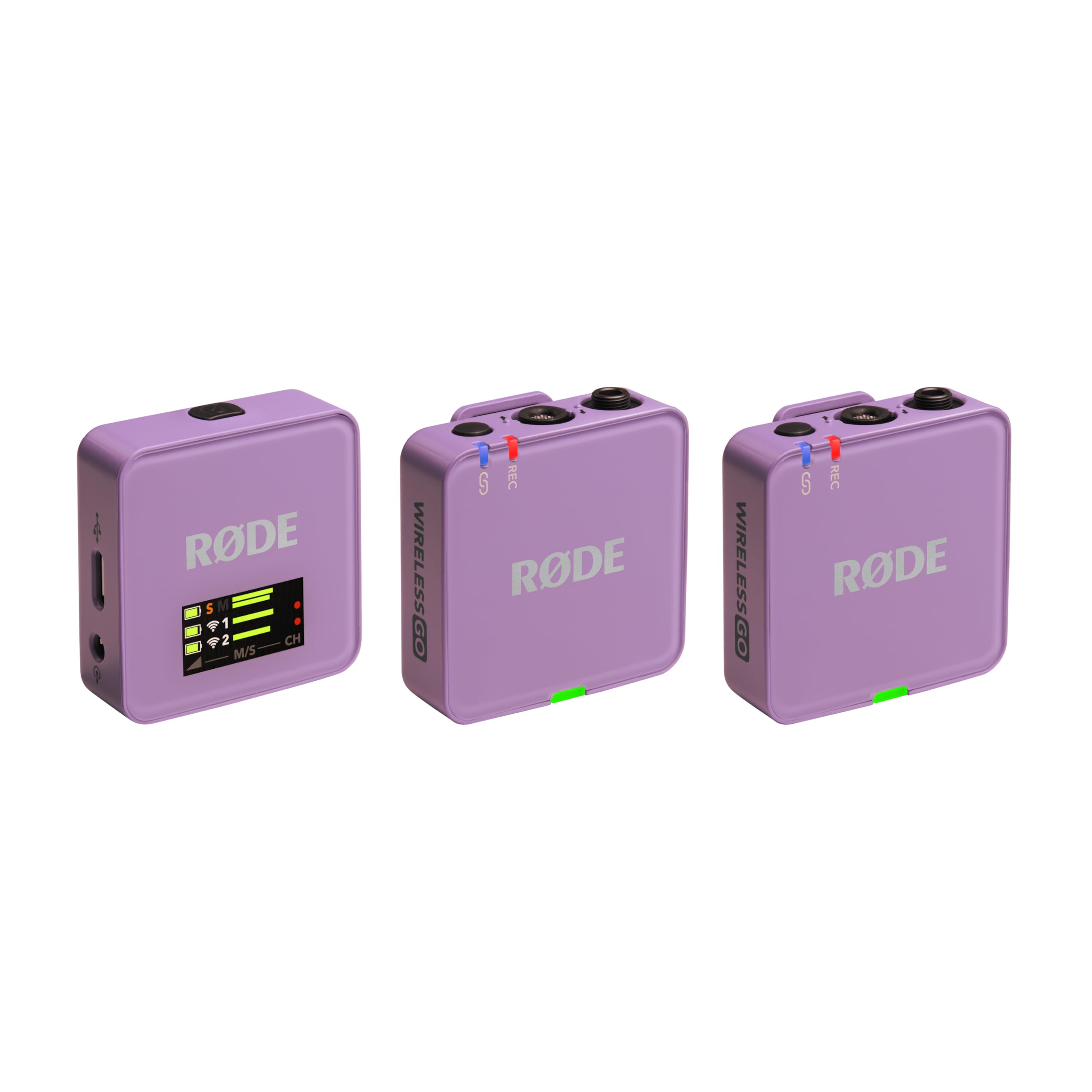 RØDE Wireless GO II Ultra-compact Dual-channel Wireless Microphone System with Built-in Microphones, On-board Recording and 200m Range for Filmmaking, Interviews and Content Creation
