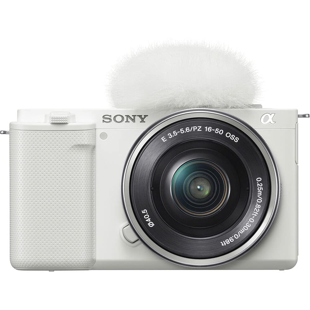 Sony ZV-E10 Mirrorless Camera Black with 16-50mm Power Zoom Lens (ILCZV-E10L) – 24.2 MP APS-C Sensor, 4K Video, Vari-Angle Screen w/ 64GB Memory Card, Bag, Card Reader and More