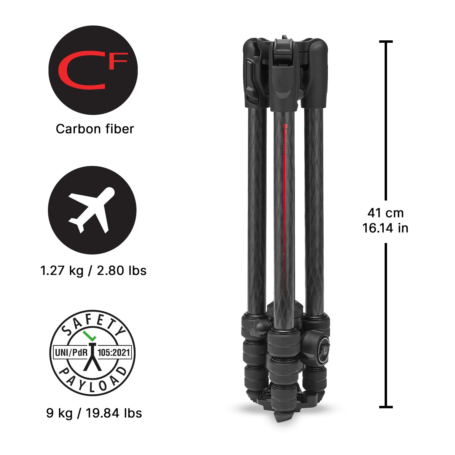Manfrotto Befree Advanced Camera Tripod with Lever Closure, Portable and Compact Travel Tripod Kit with Ball Head, Aluminum Tripod for DSLR Reflex and Mirrorless Cameras, Camera Accessories