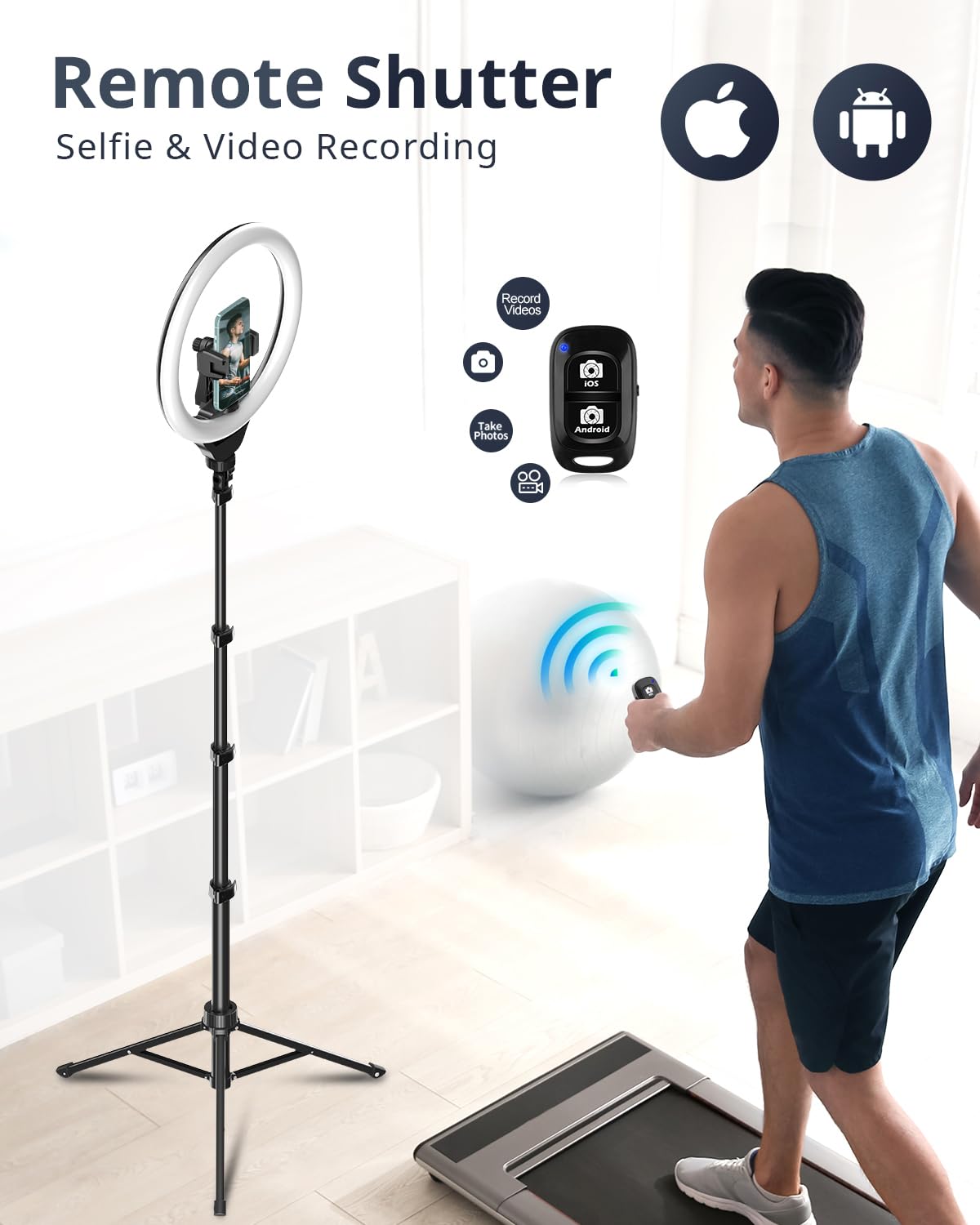 UBeesize 12'' LED Ring Light with 62'' Tripod Stand