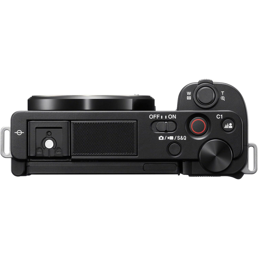 Sony ZV-E10 Mirrorless Camera Black with 16-50mm Power Zoom Lens (ILCZV-E10L) – 24.2 MP APS-C Sensor, 4K Video, Vari-Angle Screen w/ 64GB Memory Card, Bag, Card Reader and More