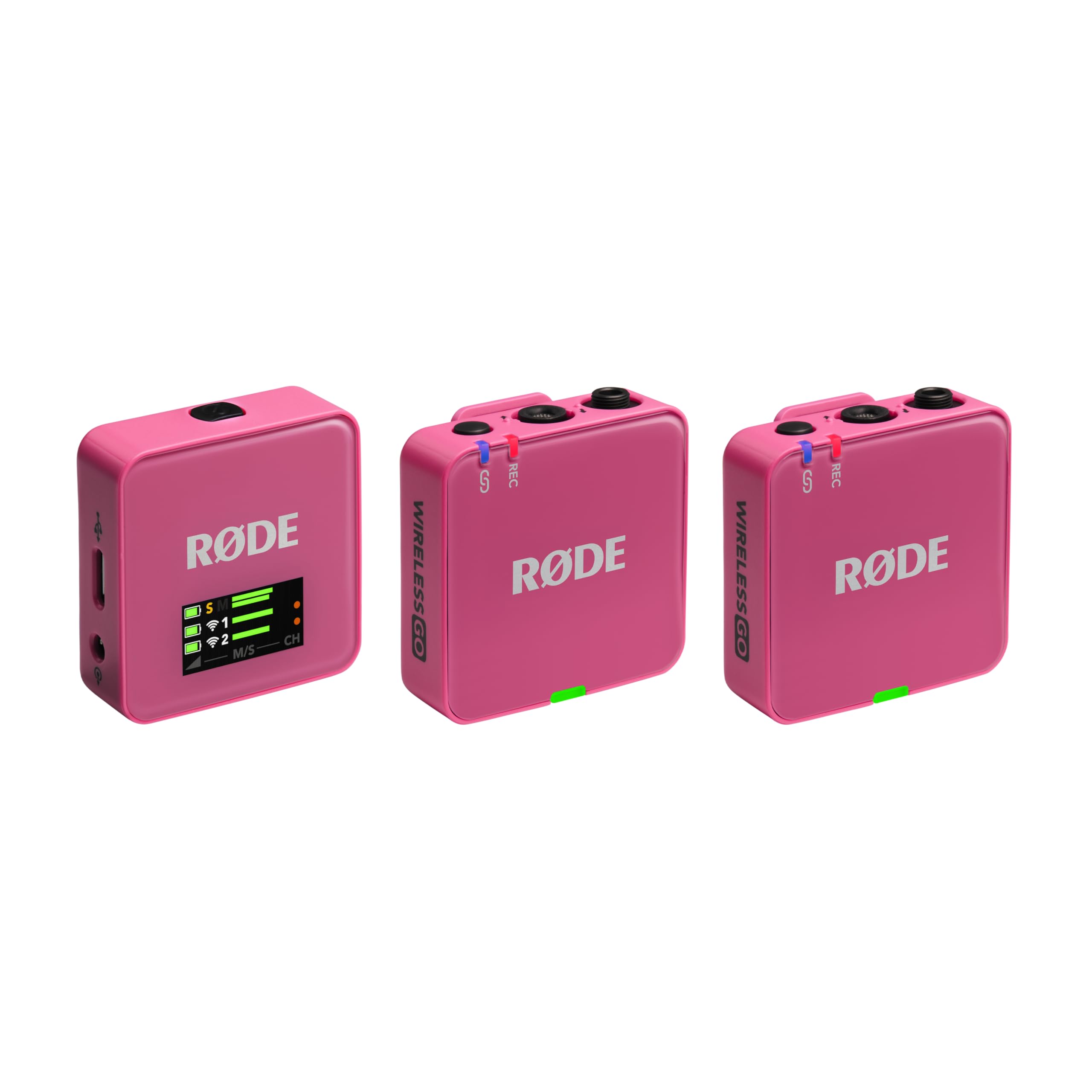 RØDE Wireless GO II Ultra-compact Dual-channel Wireless Microphone System with Built-in Microphones, On-board Recording and 200m Range for Filmmaking, Interviews and Content Creation