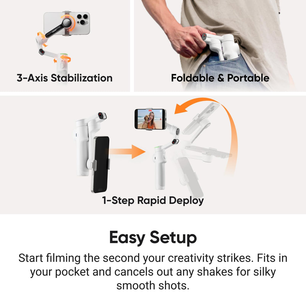 Insta360 Flow 2 Pro AI Tracker Bundle Grey