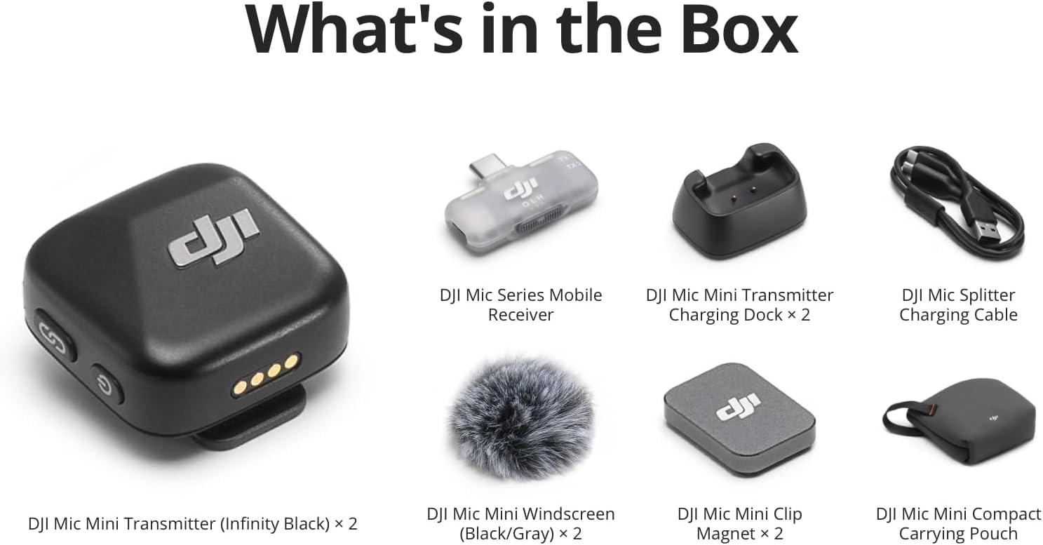 DJI Mic Mini (2 TX + 1 RX + Charging Case)