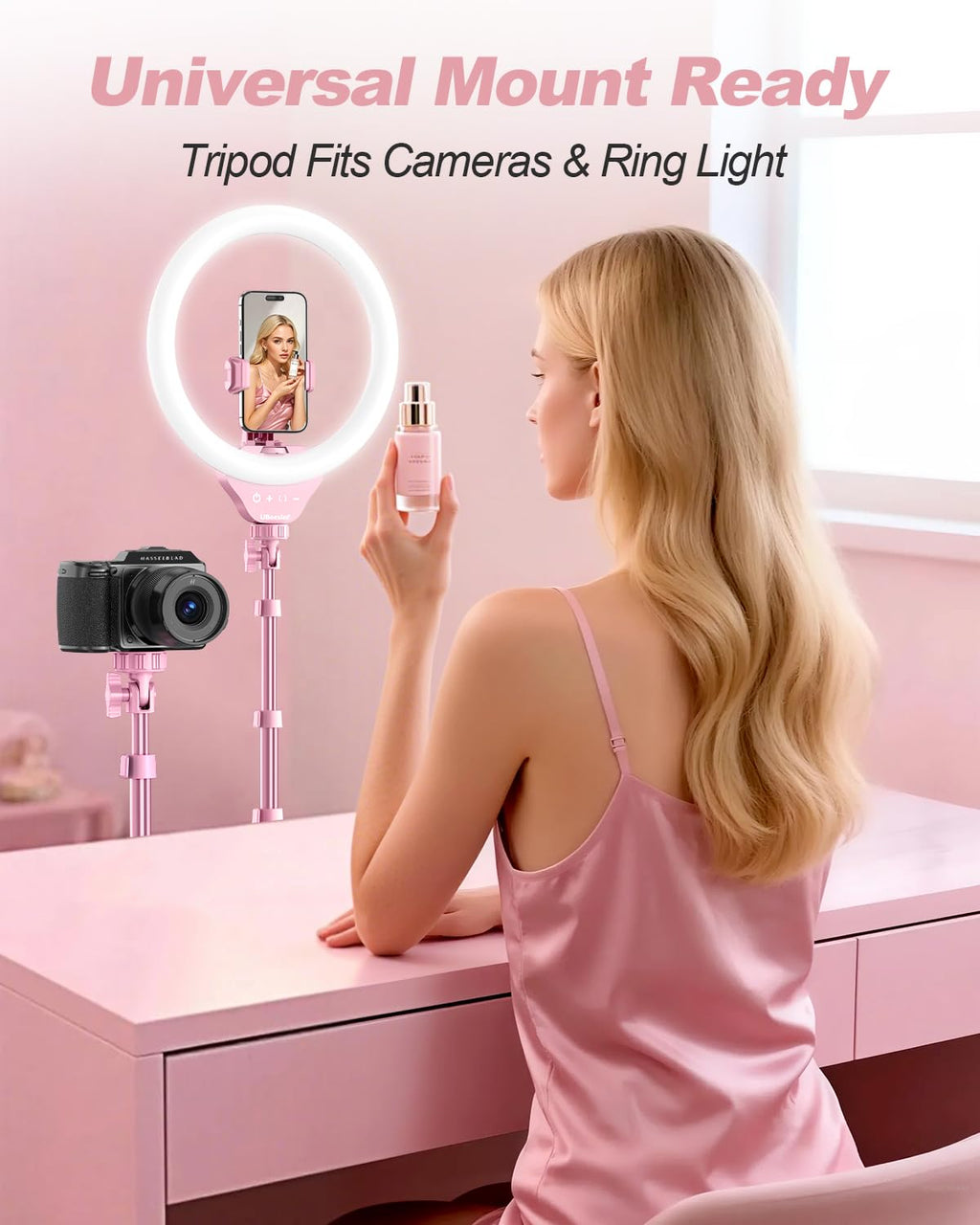 UBeesize 12'' LED Ring Light with 62'' Tripod Stand