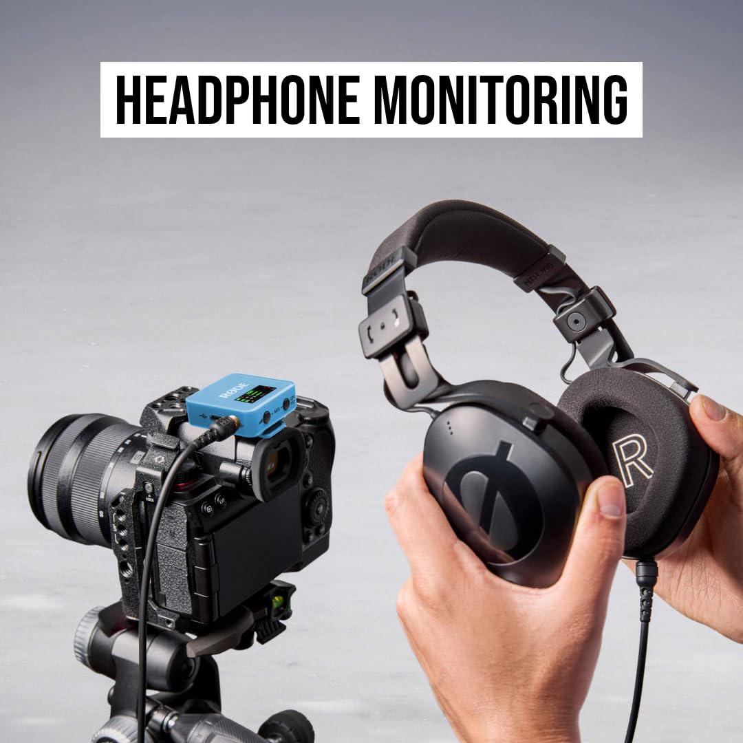 RØDE Wireless GO II Ultra-compact Dual-channel Wireless Microphone System with Built-in Microphones, On-board Recording and 200m Range for Filmmaking, Interviews and Content Creation