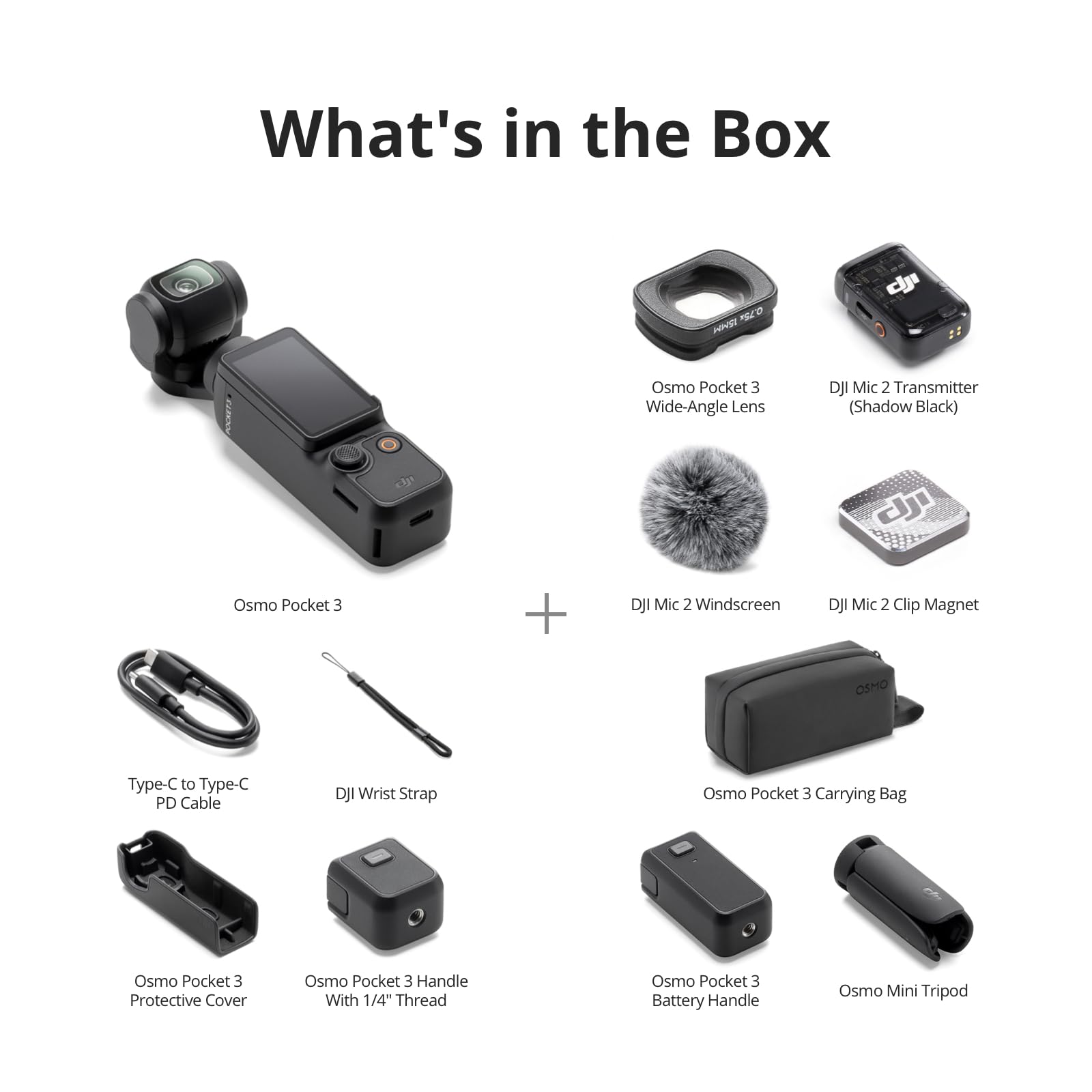 DJI Osmo Pocket 3 Creator Combo, 1'' CMOS, 4K Resolution/120fps Vlog Camera, 3-Axis Stabilization, Face/Object Tracking, Mic Included for Clear Sound, Digital Camera for YouTube