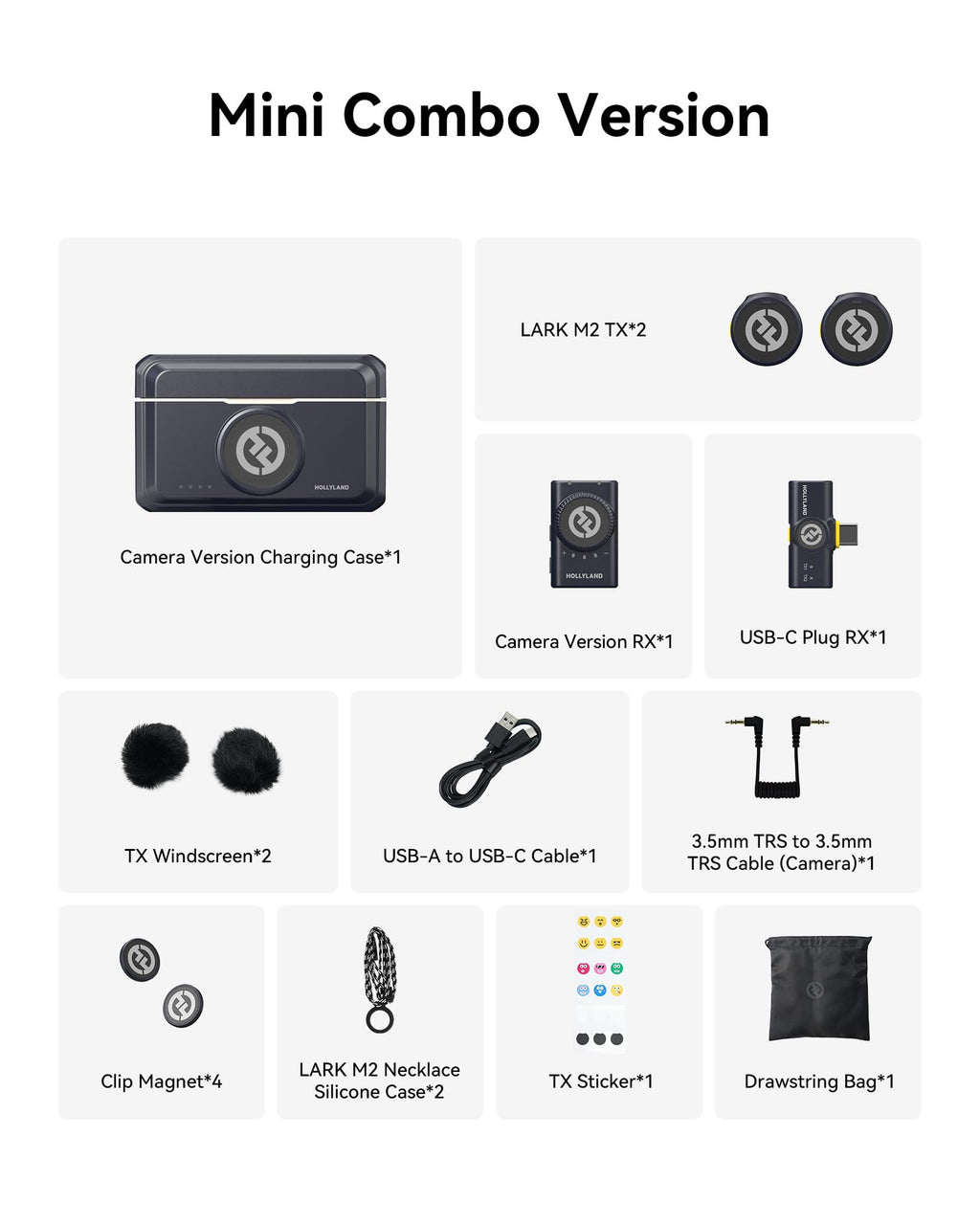 Hollyland Lark M2 Wireless Microphone for iPhone/Camera/Android/PC