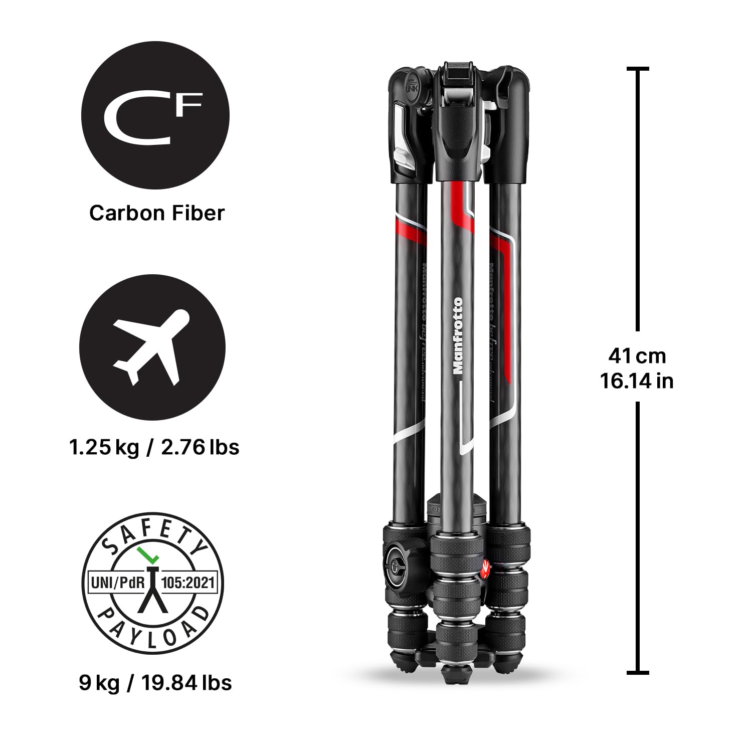 Manfrotto Befree Advanced Camera Tripod with Lever Closure, Portable and Compact Travel Tripod Kit with Ball Head, Aluminum Tripod for DSLR Reflex and Mirrorless Cameras, Camera Accessories