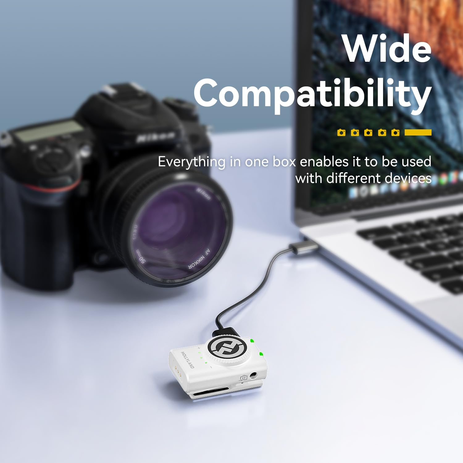Hollyland Lark M2 Wireless Microphone for iPhone/Camera/Android/PC