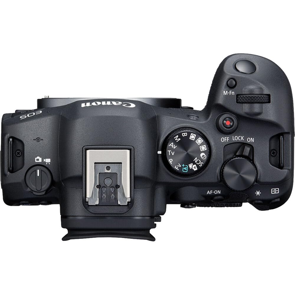 Canon EOS R6 Mark II Mirrorless Camera Body Only (5666C002) 24.2MP Full-Frame CMOS Sensor, 4K 60p Video, Dual Pixel CMOS AF II | Fast Continuous Shooting with Shoulder Bag and 64GB Memory Card