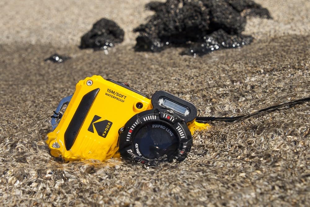 Kodak PIXPRO WPZ2 Waterproof Digital Camera, 16MP with 4X Optical Zoom, Shockproof, Dustproof, 1080p Video, Wi-Fi, Waterproof to 50ft, Blue