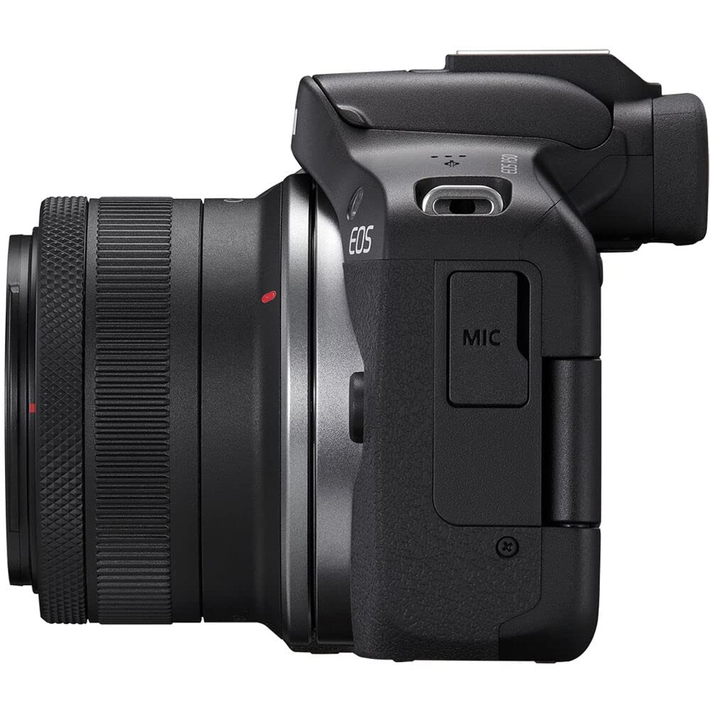 Canon EOS R50 Mirrorless Camera Kit – APS-C RF Camera with 18-45mm Lens, 4K Video, Dual Pixel AF II & Vari-Angle Touchscreen (5811C012) + Shoulder Bag + 64GB Memory Card