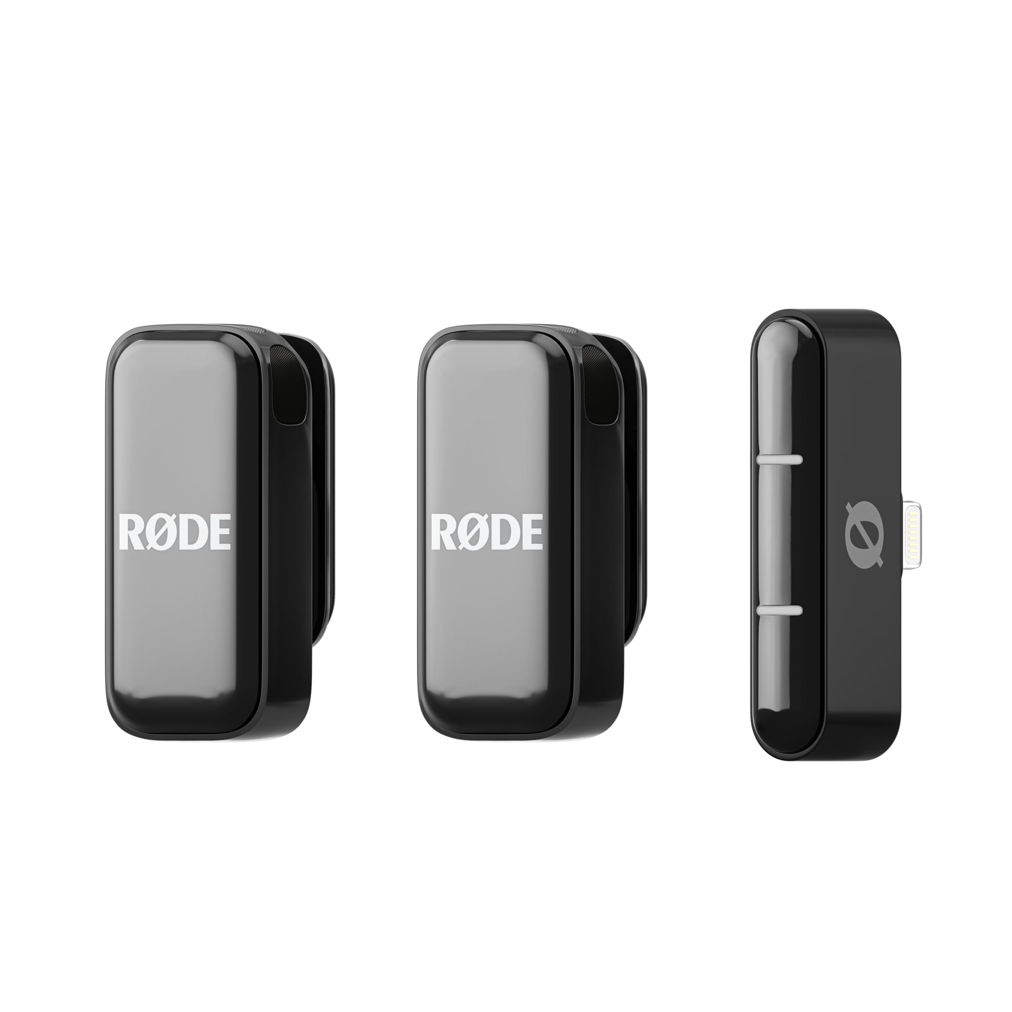 RØDE Wireless Micro - Compact Wireless Microphone Camera Kit, Two Mics with Camera Receiver, Smartphone Receiver, and Charge Case for Content Creation - USB-C, Black