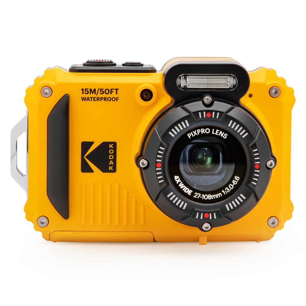 Kodak PIXPRO WPZ2 Waterproof Digital Camera, 16MP with 4X Optical Zoom, Shockproof, Dustproof, 1080p Video, Wi-Fi, Waterproof to 50ft, Blue