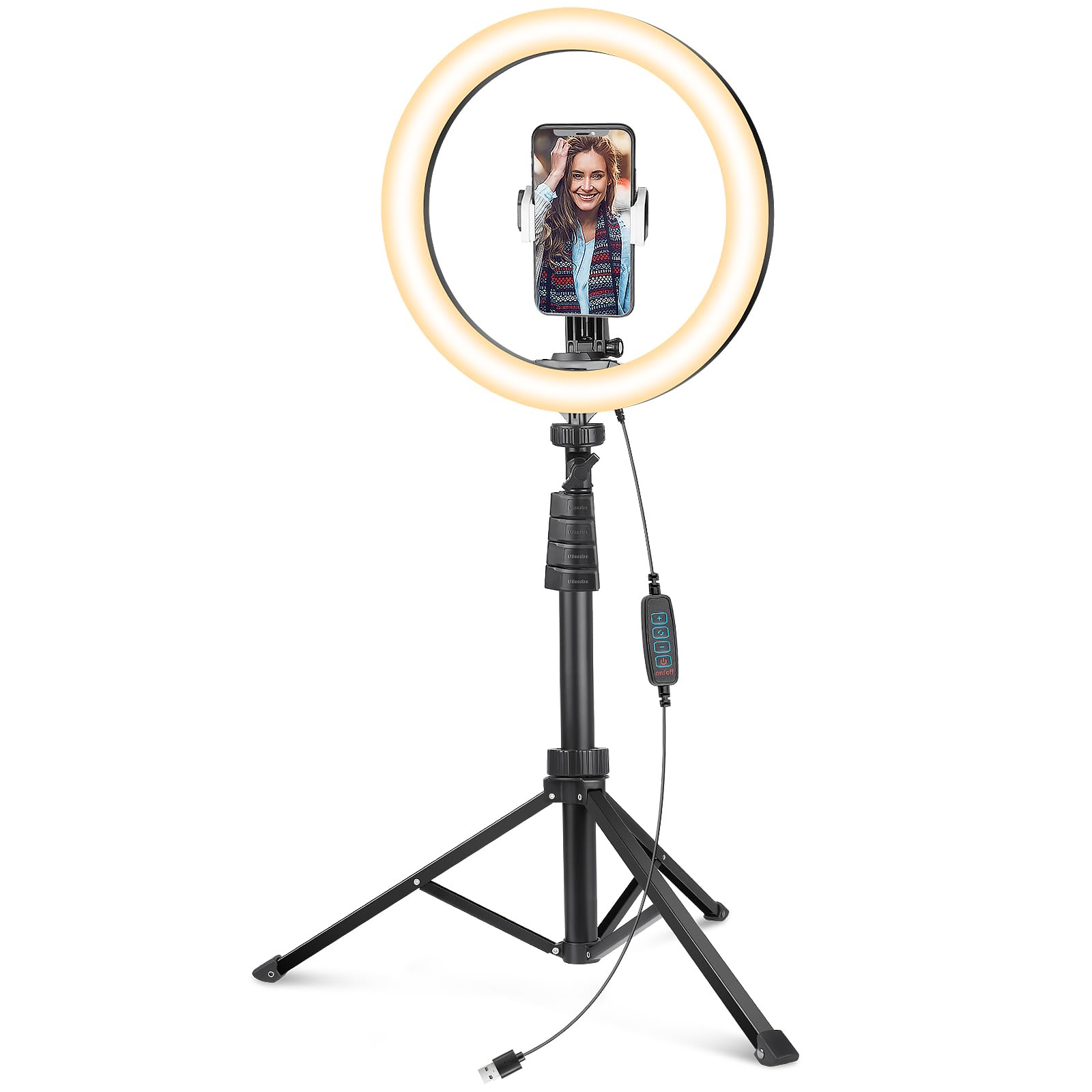 UBeesize 12'' LED Ring Light with 62'' Tripod Stand