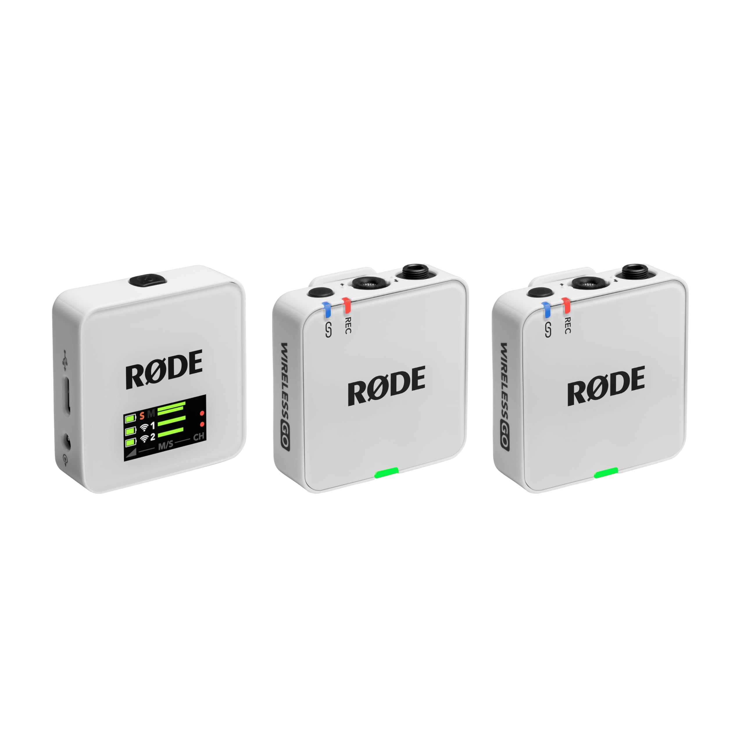 RØDE Wireless GO II Ultra-compact Dual-channel Wireless Microphone System with Built-in Microphones, On-board Recording and 200m Range for Filmmaking, Interviews and Content Creation
