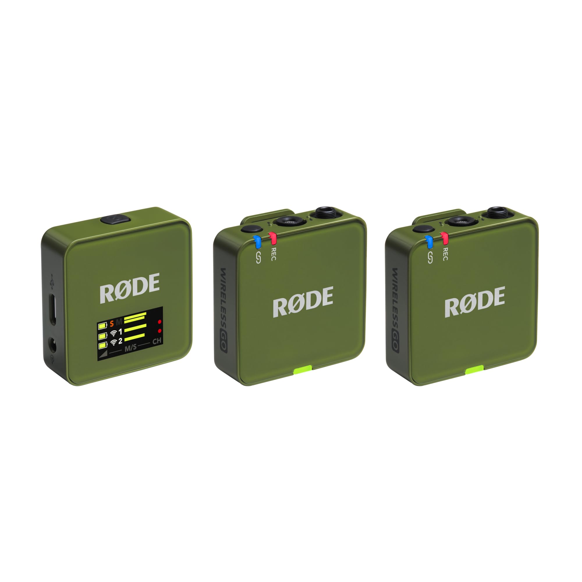 RØDE Wireless GO II Ultra-compact Dual-channel Wireless Microphone System with Built-in Microphones, On-board Recording and 200m Range for Filmmaking, Interviews and Content Creation