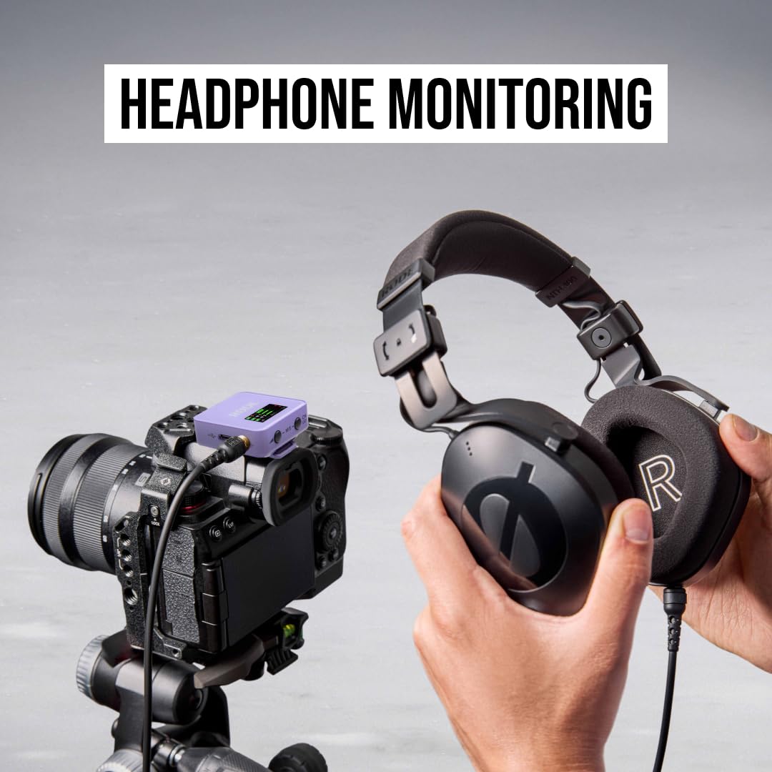 RØDE Wireless GO II Ultra-compact Dual-channel Wireless Microphone System with Built-in Microphones, On-board Recording and 200m Range for Filmmaking, Interviews and Content Creation