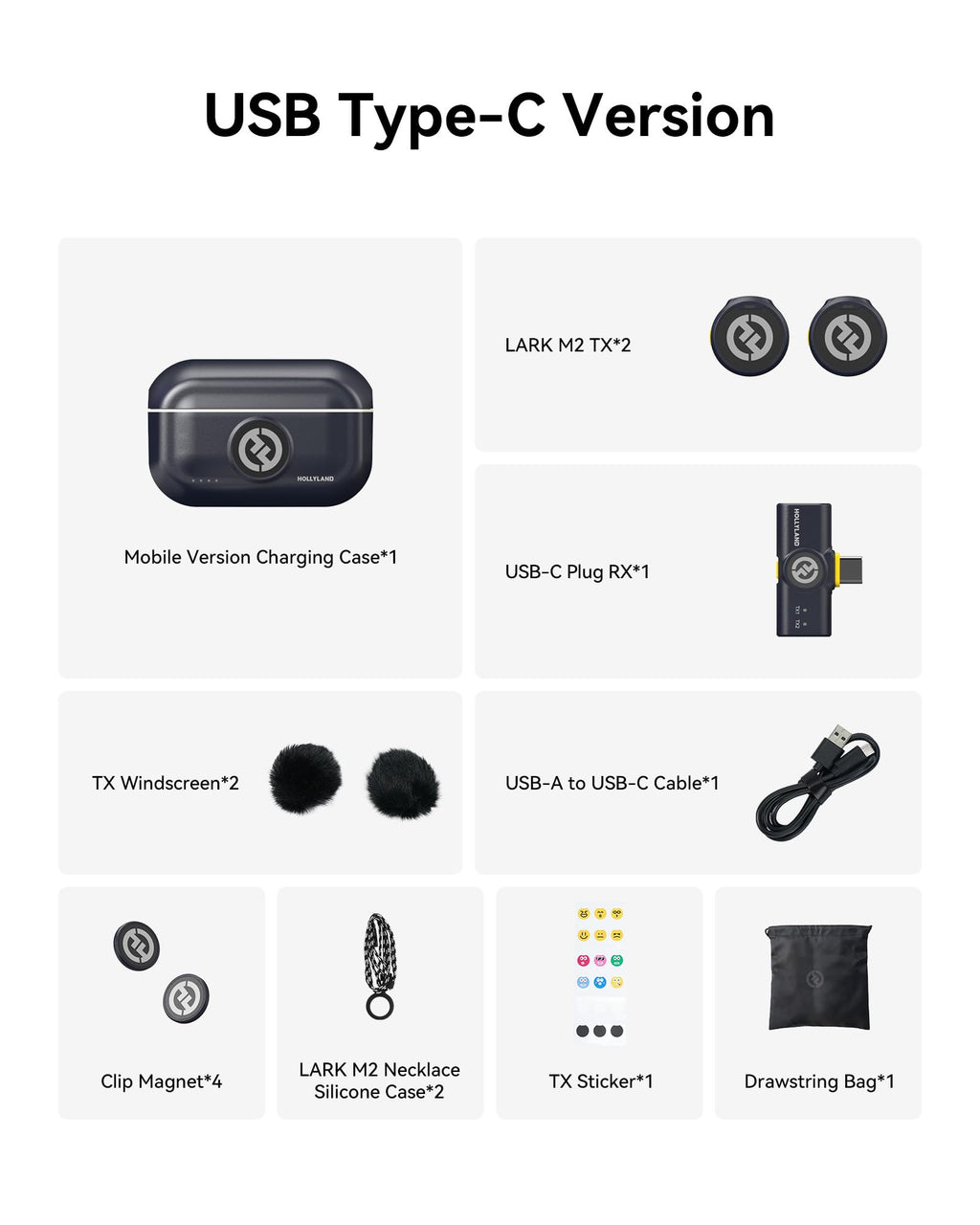 Hollyland Lark M2 Wireless Microphone for iPhone/Camera/Android/PC