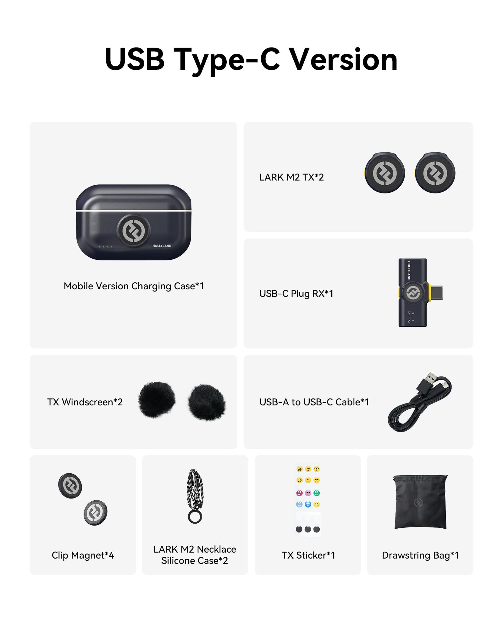 Hollyland Lark M2 Wireless Microphone for iPhone/Camera/Android/PC