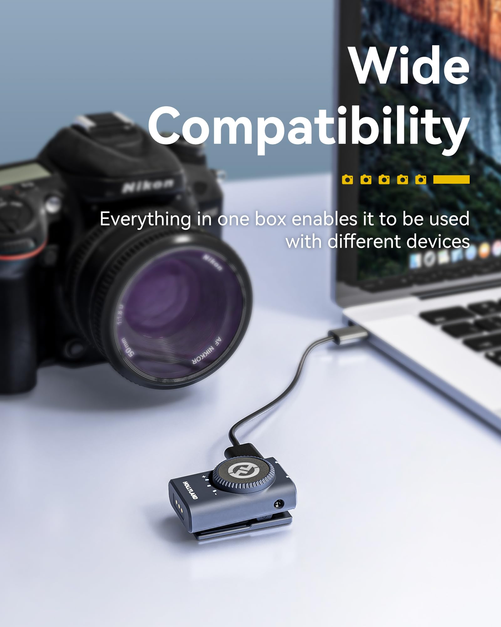 Hollyland Lark M2 Wireless Microphone for iPhone/Camera/Android/PC